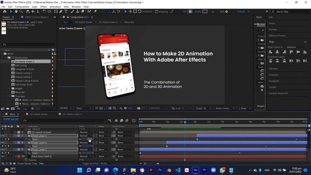 Mobile App Promo 3D Animation in After Effects 3D Element | Master Designs - Master Work Group смотреть онлайн