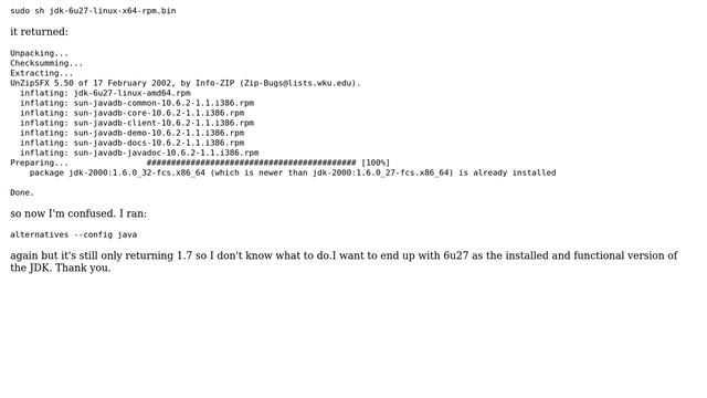 DevOps & SysAdmins: How do I switch java versions to an earlier version in Fedora 17? смотреть онлайн