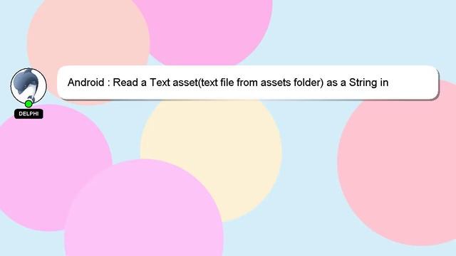 Android : Read a Text asset(text file from assets folder) as a String in Kotlin (Android) смотреть онлайн