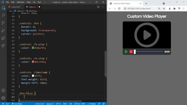 Build a Custom Video Player Using JavaScript - JavaScript Beginner Projects смотреть онлайн