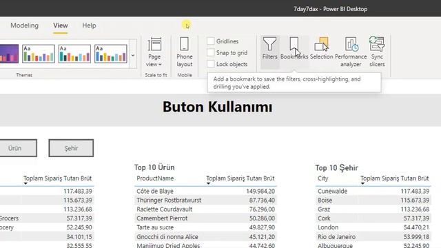 POWERBI' de Buton Kullanımı ve Bookmark' lar смотреть онлайн