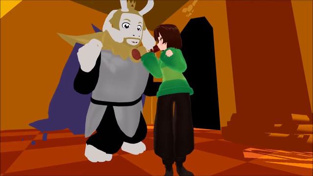 Undertale {MMD} Chara doesn't like to be tickled смотреть онлайн