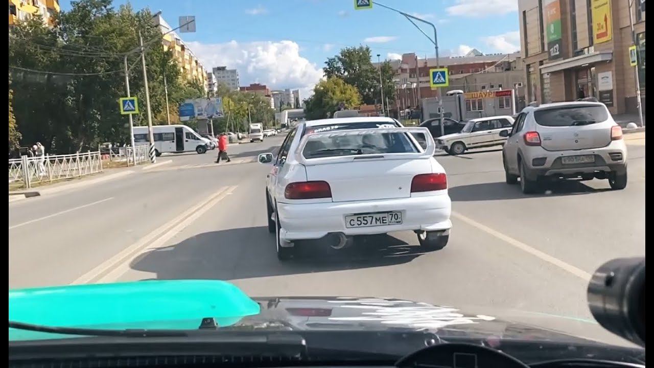 Лютая импреза с турбиной от Evo ! смотреть онлайн