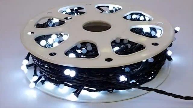 Гирлянда уличная 500-1000 ламп 50-100 метров Холодный белый смотреть онлайн