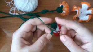 Вязаная гвоздика крючком.