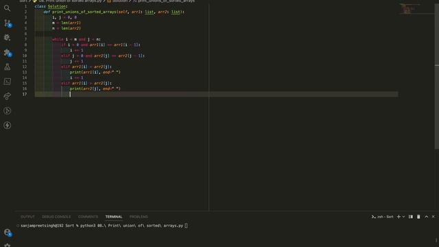 08. Print Union of Sorted Arrays - Python | Sanjampreet Singh | Code Sanjam | Coding Video | Sort смотреть онлайн