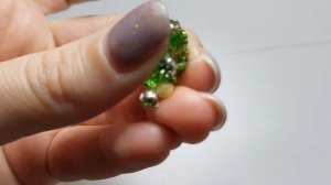 Earrings. Серьги из бисера, риволи и шатонов. Серьги мастер класс. Серьги своими руками. МК.