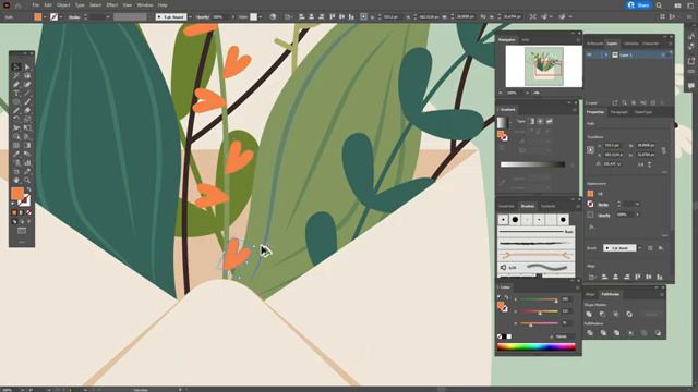 РИСУЕМ ЦВЕТОЧНУЮ КОМПОЗИЦИЮ В КОНВЕРТЕ _ УРОК В ADOBE ILLUSTRATOR смотреть онлайн