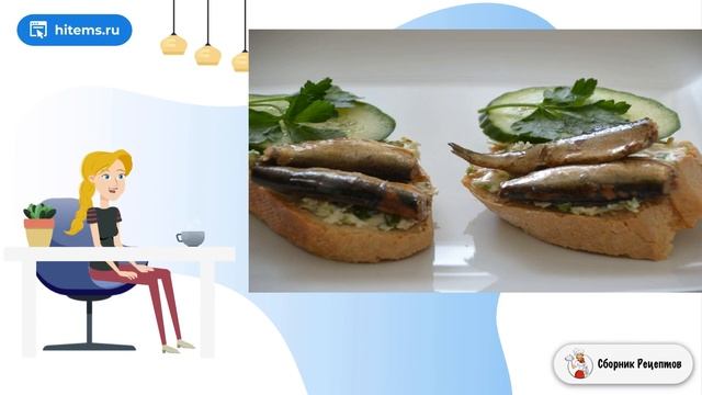 Бутерброды с копченым сыром. Вкусный салат рецепт