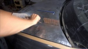 Открылся капот на ходу | Рихтовка споттером под грунт