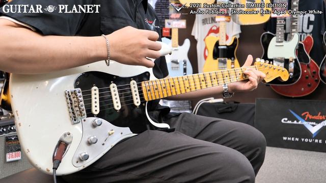 【SOLD】~2021 Custom Collection~ LTD Ancho Poblano II Stratocaster Relic -Aged Olympic White- смотреть онлайн