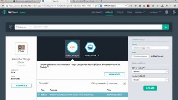 Bluemix and the Internet of Things