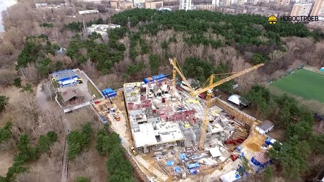 Аэросъемка ЖК "Дом Серебряный бор", 18.04.2017 смотреть онлайн