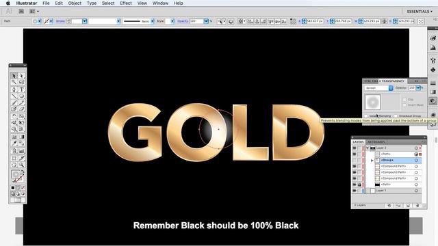 Illustrator Tutorial: How to create golden gradient text or object in illustrator смотреть онлайн