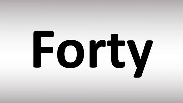 How to Pronounce Forty смотреть онлайн