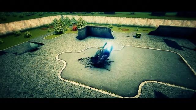 Эффект разбивание земли, засвета фар и рельсы в Танках Онлайн! смотреть онлайн