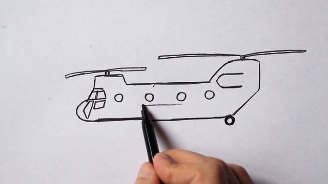 How to draw a military helicopter Chinook смотреть онлайн