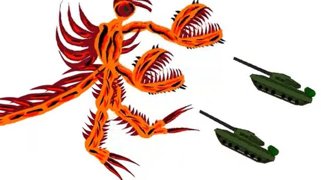 оранжевый монстр против танков анимация в рисуем мультфильмы 2 смотреть онлайн