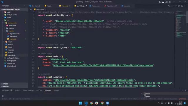 Create Response Personal Portfolio in react js with free souce code| React portfolio source code смотреть онлайн