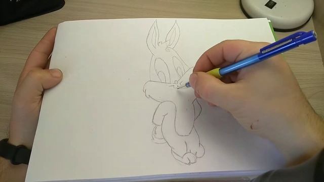 Рисуем маленького Багз Банни/how to draw Bugs Bunny смотреть онлайн