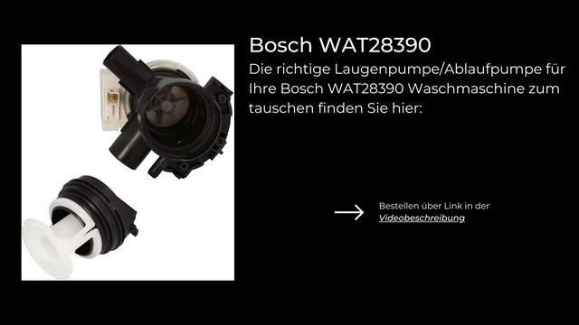 Bosch WAT28390 Fehlercode Pumpe Defekt Ersatzteil Tauschen, Wechseln Waschmaschine смотреть онлайн