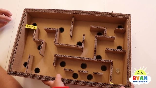 DIY Homemade Marble Labyrinth Maze Board Game from cardboard смотреть онлайн