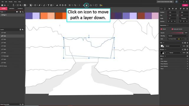 Grand Canyon Tutorial: Part 1 | Gravit Illustration смотреть онлайн