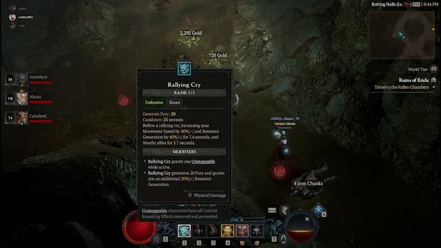 Diablo 4 (IV) - Paragon Level 74 Barbarian - 1,400,000 Damage смотреть онлайн