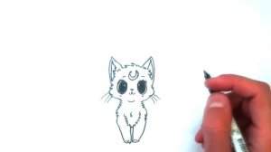 Как Нарисовать Кошку Луну из Сейлор Мун или Рисунки героев мультфильмов