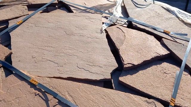 Красный песчаник плитняк 1.5см для облицовки