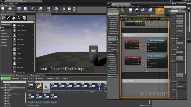 Enable  Disable Input In Unreal Engine 4