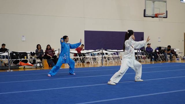 2017 21st Wushu Collegiates - Adv 24 Taiji - Tiffany Huang & Gina Bao смотреть онлайн
