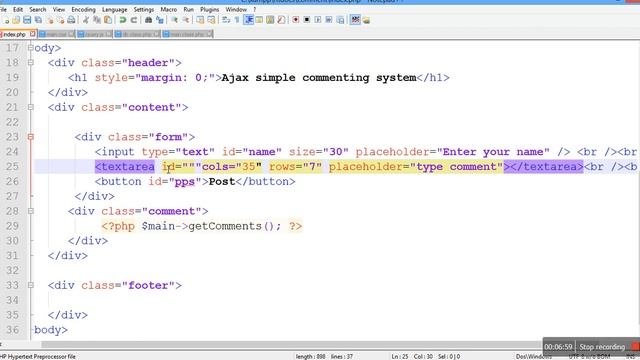 2 PHP Ajax Commeting system смотреть онлайн