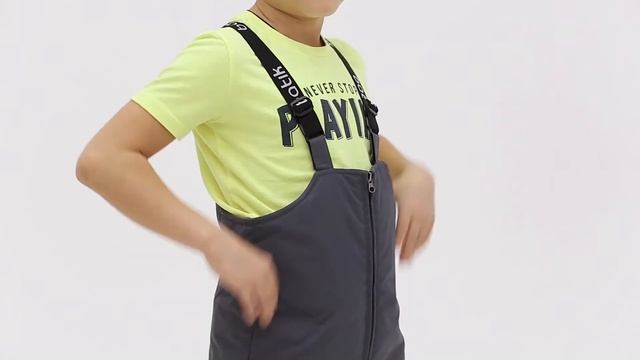 347-21з Полукомбинезон для мальчика с усиленными коленками "Бен" темно-серый смотреть онлайн