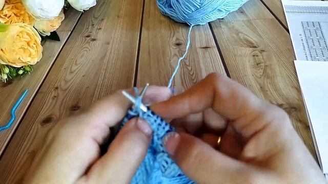 Красивый узор для круглой кокетки! Вяжем вместе(часть 2)! смотреть онлайн