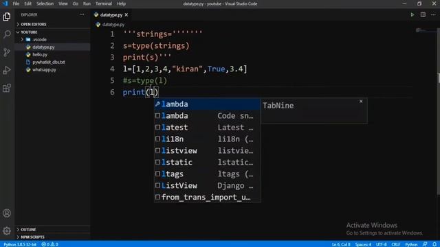 Python Data types смотреть онлайн