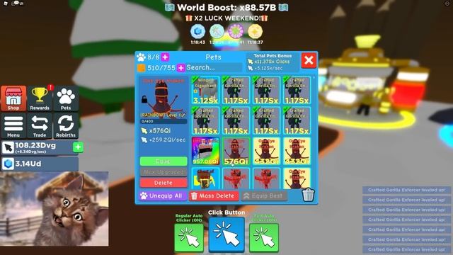 Insane Trade For Rainbow Secret Pet in Roblox Clicker Simulator смотреть онлайн