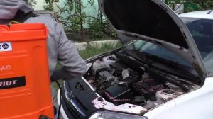 мою двигатель садовыми опрыскивателями