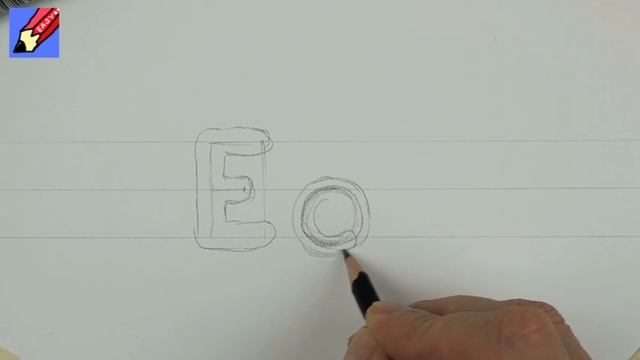 How to Draw Bubble Writing Real Easy - Letter E смотреть онлайн