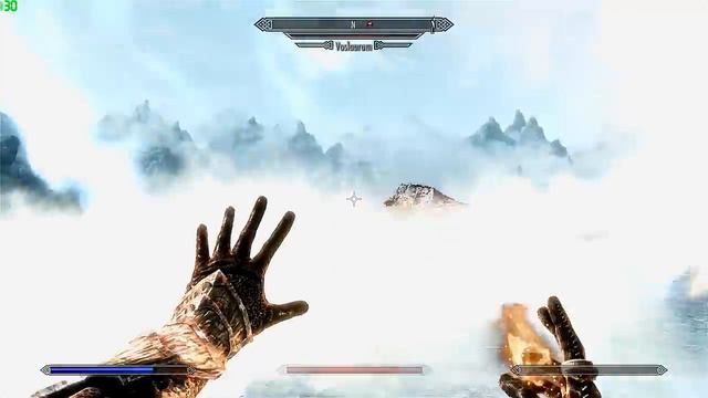 Skyrim (Dawnguard) Twin Dragons Voslaarum and Naaslaarum Epic Battle (PC) смотреть онлайн