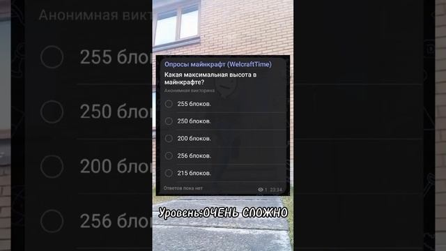 Какая максимальная высота в майнкрафте? #высота #опрос #майнкрафт #meme #1k #game #рек #хочуврек