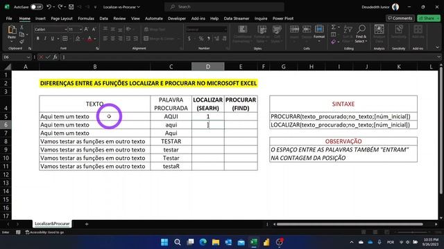 [DICA DE EXCEL] - A diferença entre as funções Localizar e Procurar do EXCEL смотреть онлайн