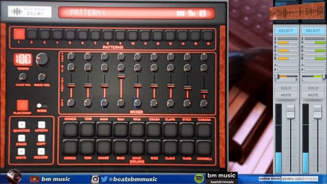 EGLM1 100bpmemulates Linn LM1Drum machine awesome смотреть онлайн