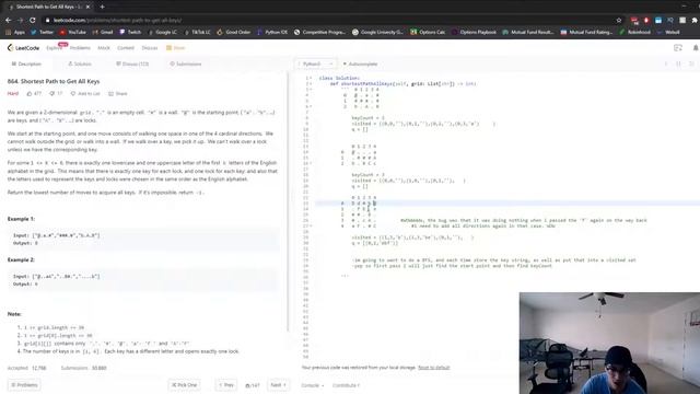 Shortest Path to Get All Keys: Leetcode 864 смотреть онлайн