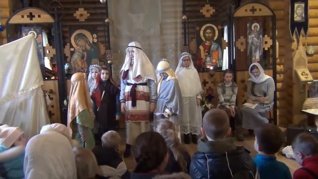 Рождественская история. Детский спектакль в Храме святых Константина и Елены 7 января 2019г. смотреть онлайн