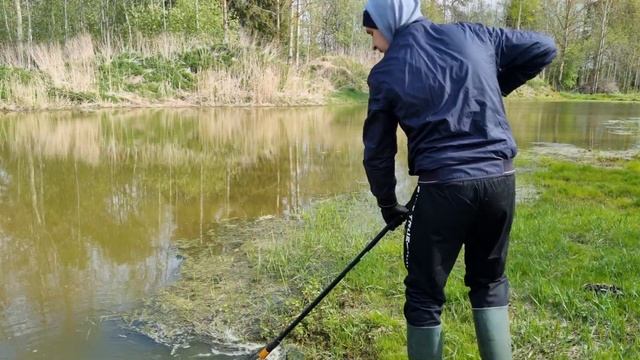 Чистим пруд от травы! Уборка береговой линии! смотреть онлайн