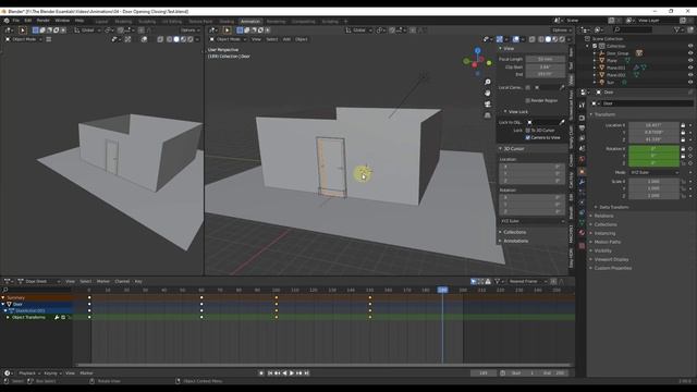 Animate OPENING AND CLOSING Doors in Blender! смотреть онлайн