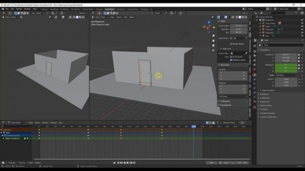 Animate OPENING AND CLOSING Doors in Blender!