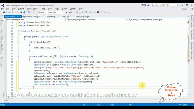 c# user registration login form in windows application winforms смотреть онлайн