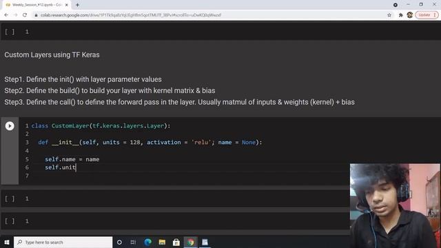 Weekly Session #12 [Custom TF Model Subclass, Custom TF Layers SubClass, Custom Loss Functions] смотреть онлайн